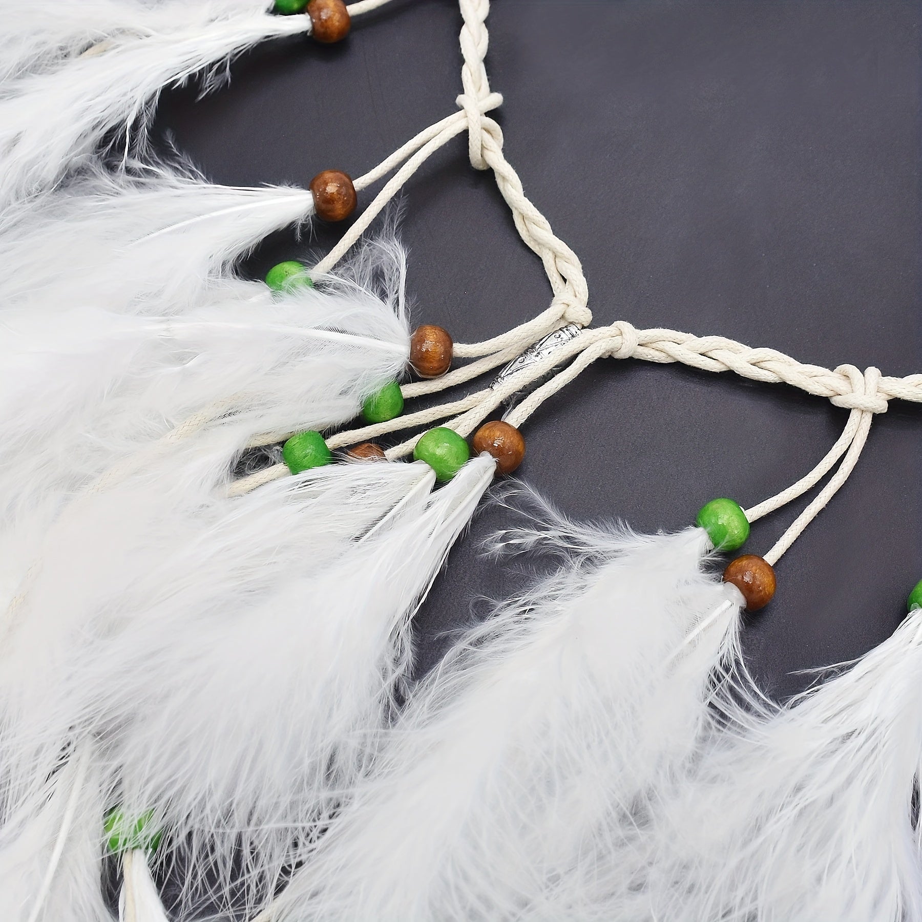 Boho Faux Feather Hair Rope Western Style Headband Hippie Style Hair Accessories