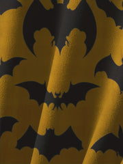 Halloween Series Bat Pattern Print Men's Graphic Crew Neck Long Sleeves T shirt