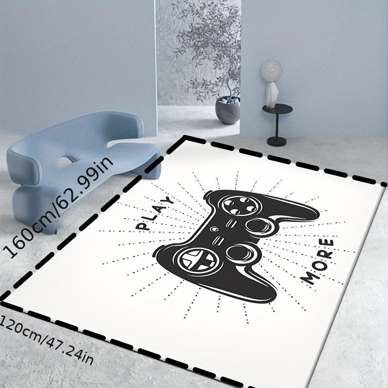 Game Controller Print Area Rug Anti-Skid Soft Carpet Washable Vintage Floor Mat