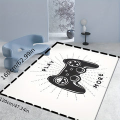 Game Controller Print Area Rug Anti-Skid Soft Carpet Washable Vintage Floor Mat