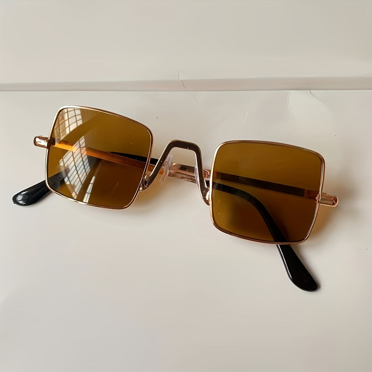 Square Metal Frame Kids Sunglasses for Boys and Girls