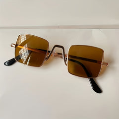 Square Metal Frame Kids Sunglasses for Boys and Girls