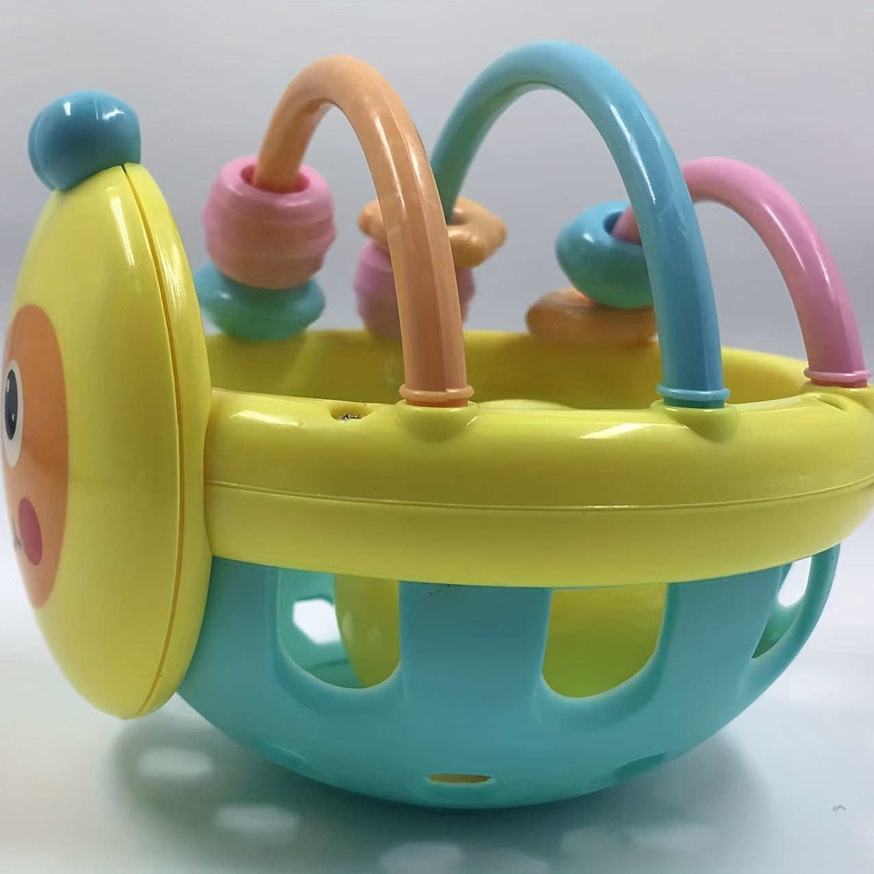 Colorful Baby Bee Soft Rubber Bed Bell Rattle Toy
