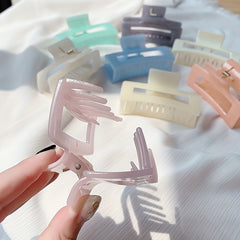 Acrylic Hair Claw Rectangular Style Solid Shark Claw for Thick Hair