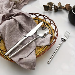 24pcs Silverware Set Mirror Polished Cutlery Utensil Set Home Kitchen