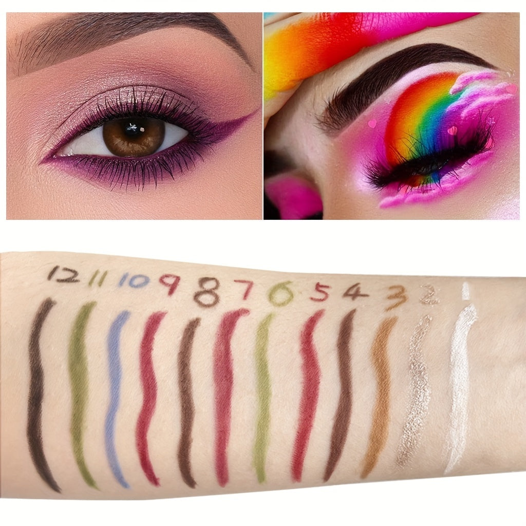 Colorful Eyeliner Set 12 Colors Matte Finish