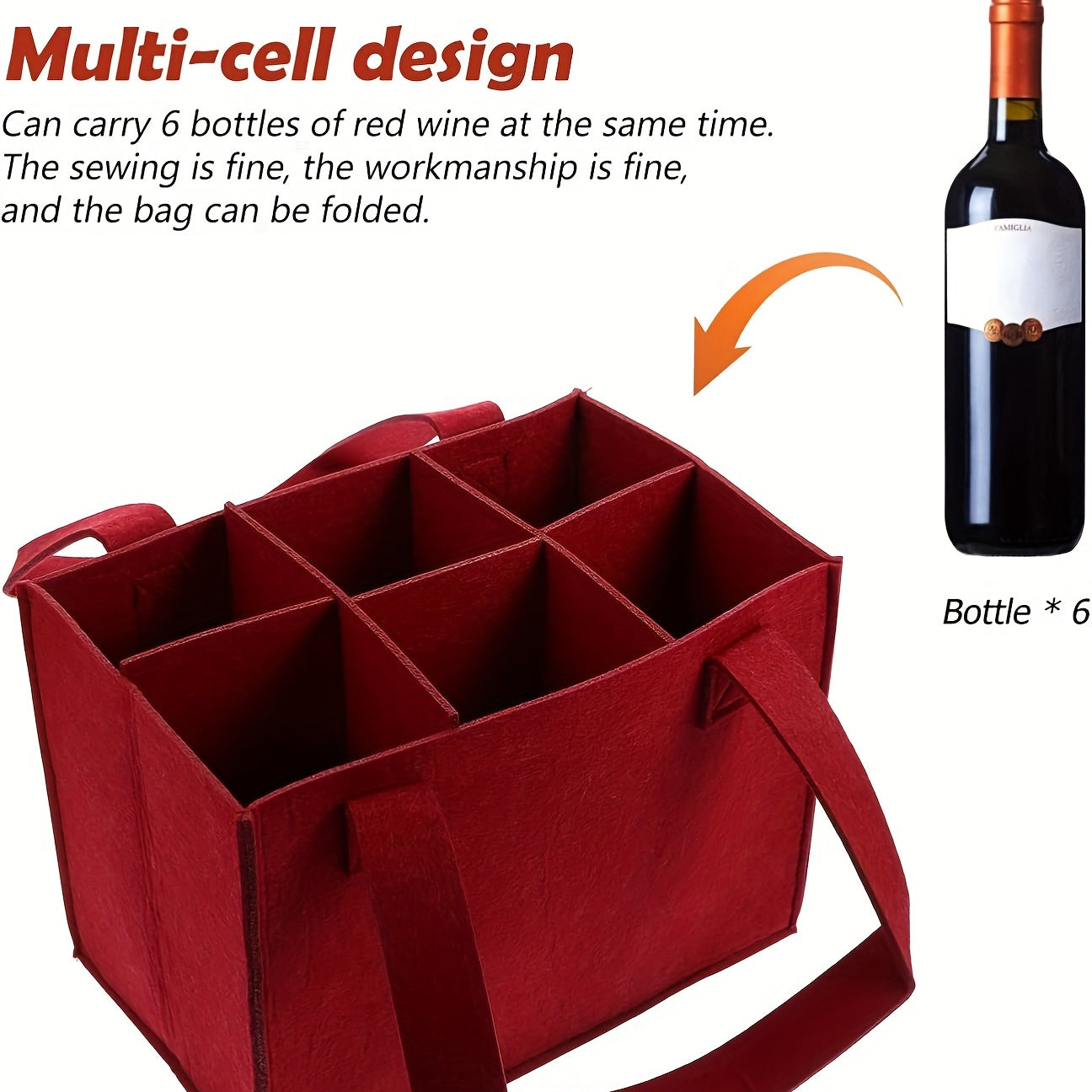 Red Wine Felt Bag Christmas Wedding Wine Storage Bag Gift