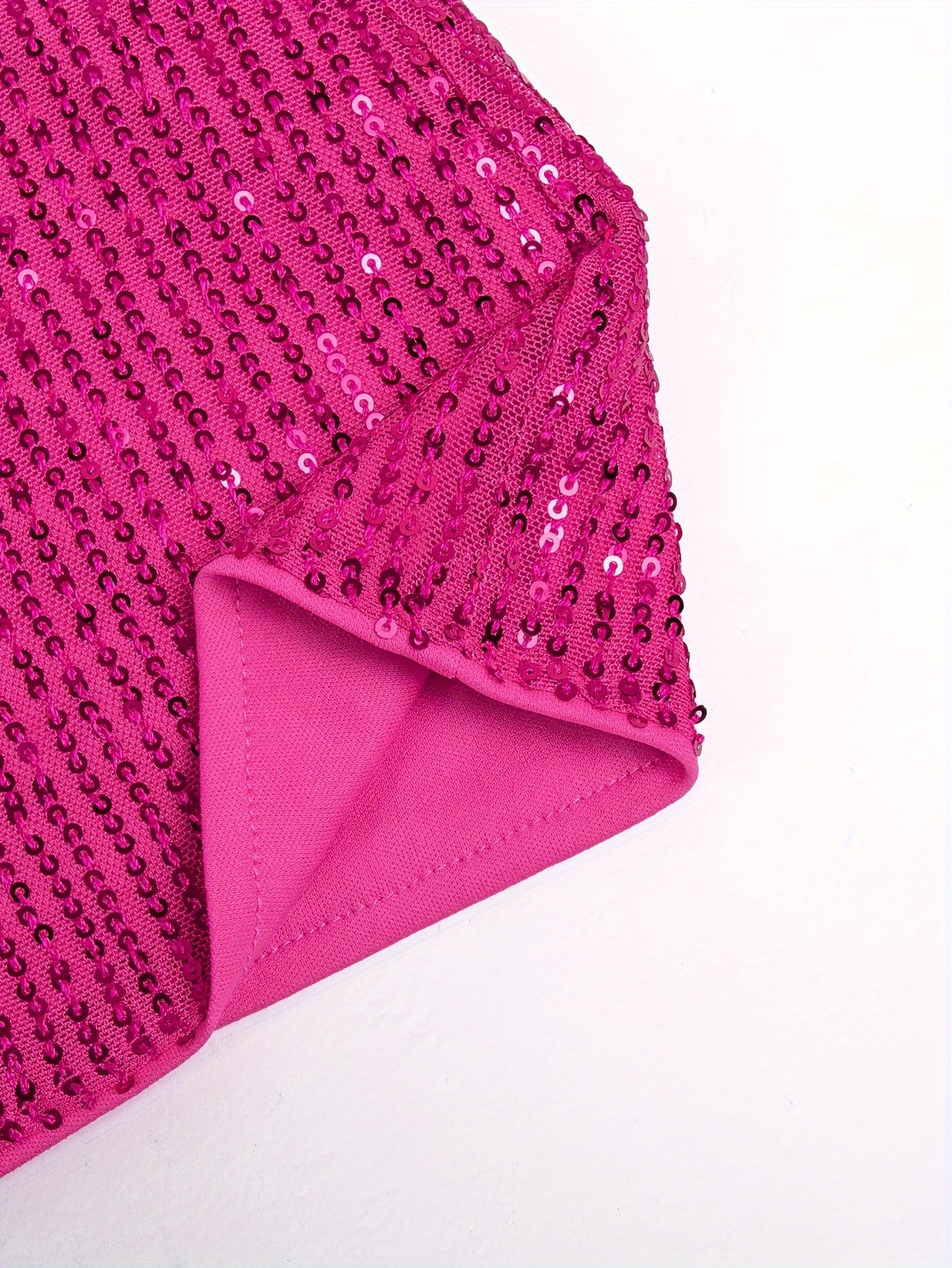  Sequin One Shoulder Top