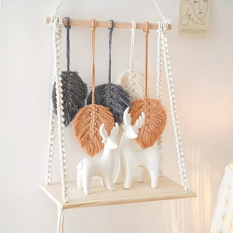 Bohemian Decorative Storage Board With Leaves 30cm