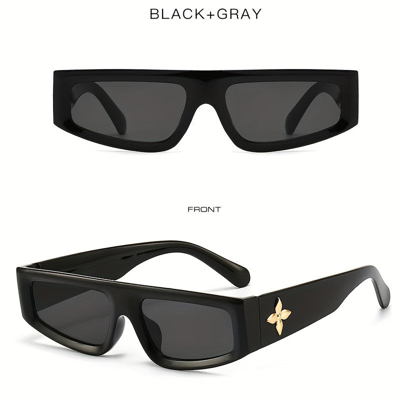 Y2K Cat Eye Sunglasses Retro 90s Flower Rivet UV400 Sun Shades
