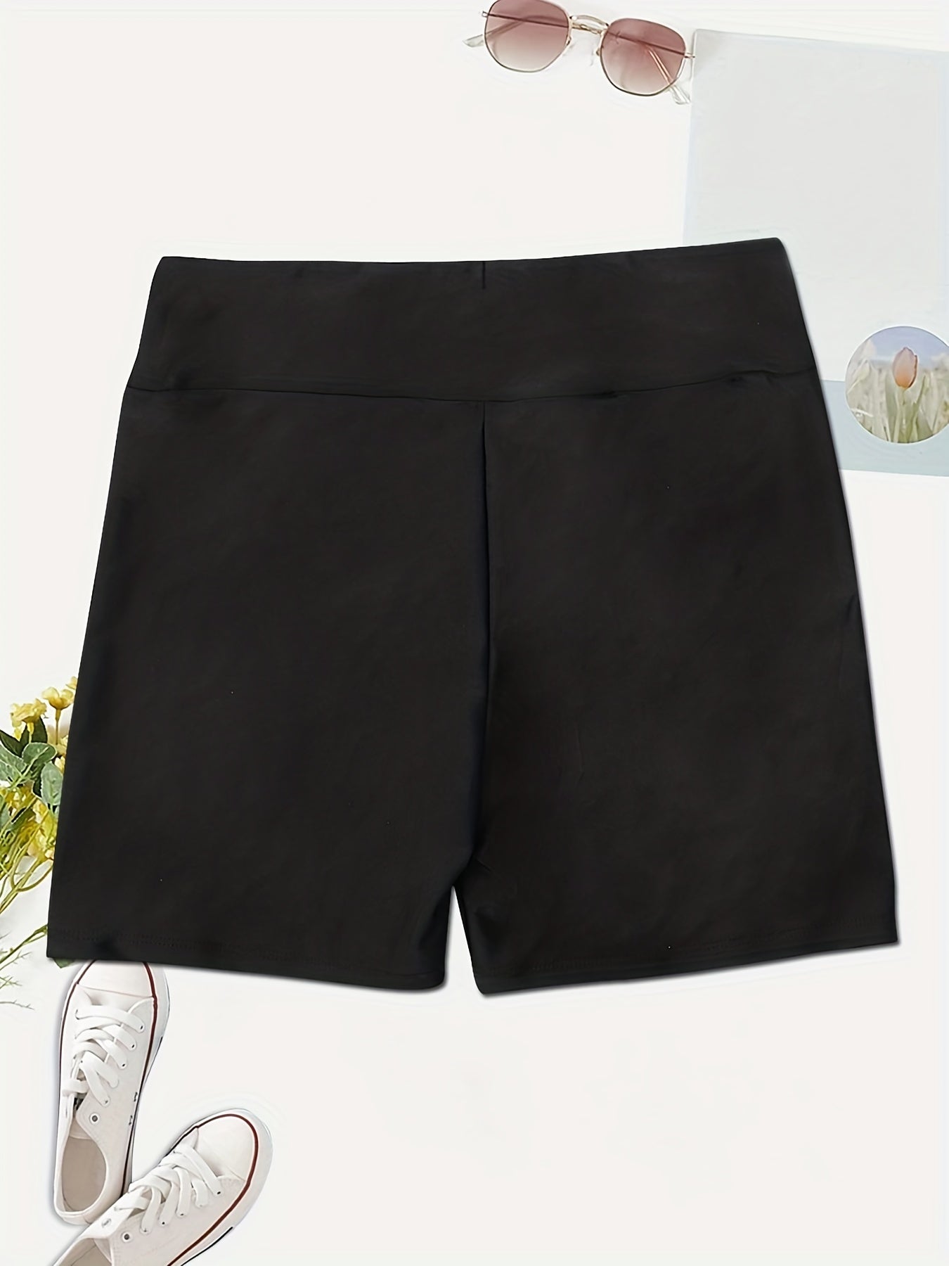 High Waist Sporty Biker Shorts Women's Clothing