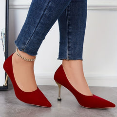 Women's Pointed Toe High Heels Slip On Stiletto Heels