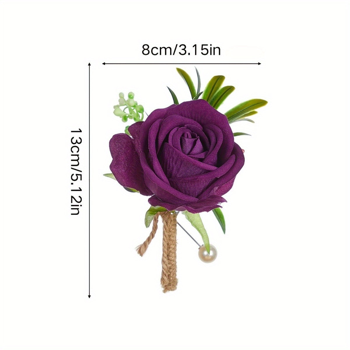 European Wedding Groom Chest Flower Brooch