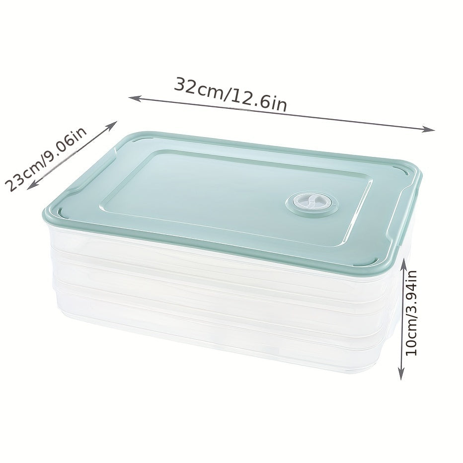 3-Layer Dumpling Fresh-keeping Box - Large Capacity Refrigerator Storage