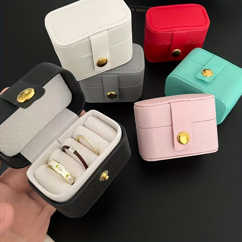 Mini Ring Box PU Leather Waterproof Case for Wedding Gift