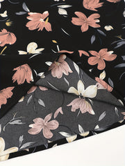 Floral Print High Rise Wide Leg Trousers