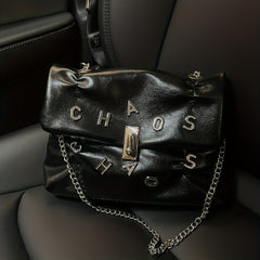 Rhinestone Letter Studded Crossbody Bag