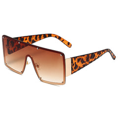 Large Square Gradient Sunglasses UV400 Rivet Beach Shades