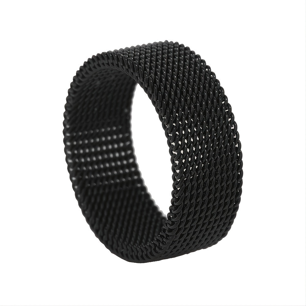 Funky Braided Mesh Texture Stainless Steel Ring