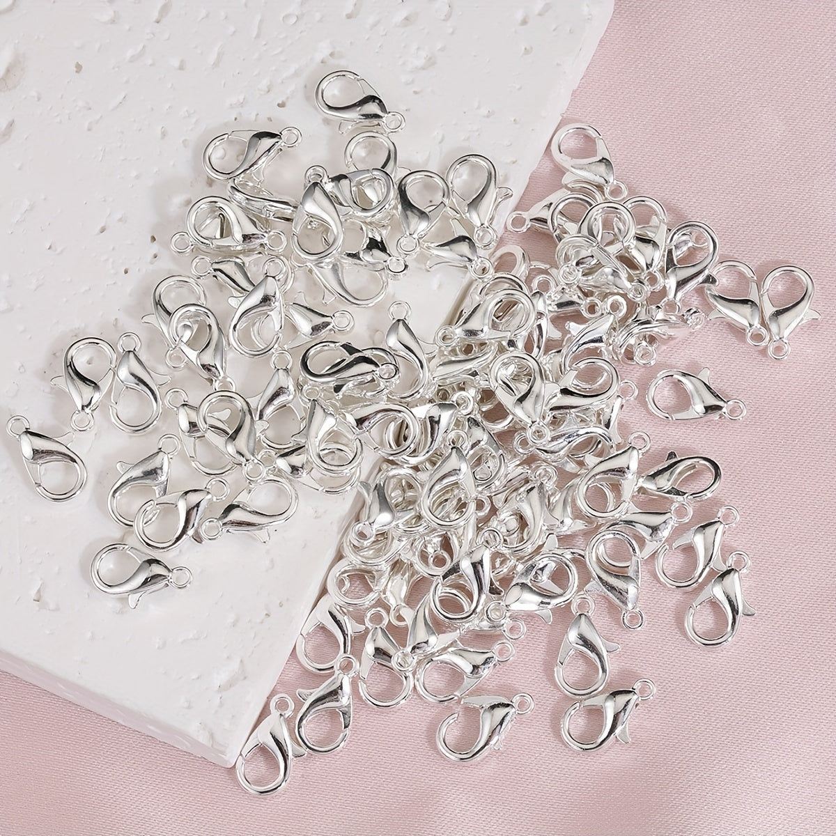 100pcs Lobster Clasps Bracelet Necklace DIY Hooks Chain Closure Jewelry Making