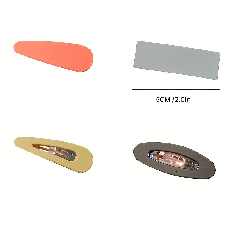 10pcs Solid Hair Clip Acrylic Barrette Headwear Hair Styling Accessories