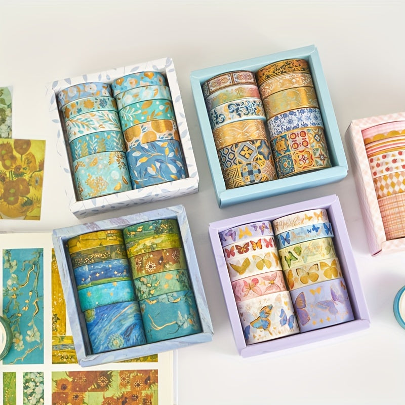 10pcs Washi Tape Set Diy Journal Decoration Stickers