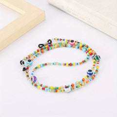 Colorful Eyeball Beaded Glasses Chain Anti-lost Decorative Chain