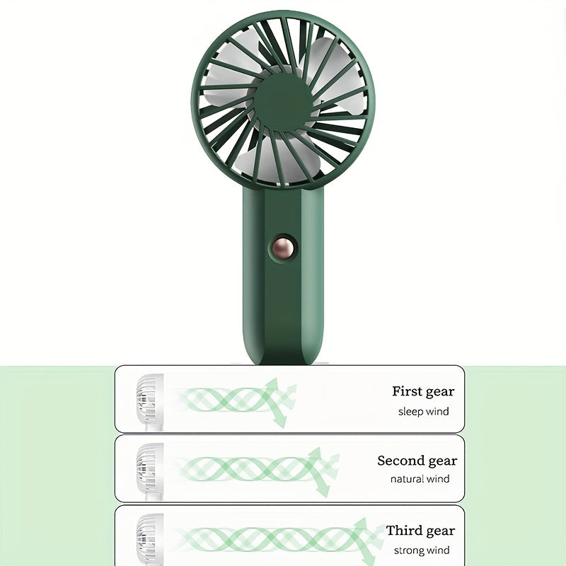 Portable Handheld Fan Mini Pocket Handheld Fan Small Powered USB Rechargeable