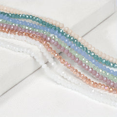 120pcs Crystal Glass Beads Round Spacer for Jewelry Making DIY