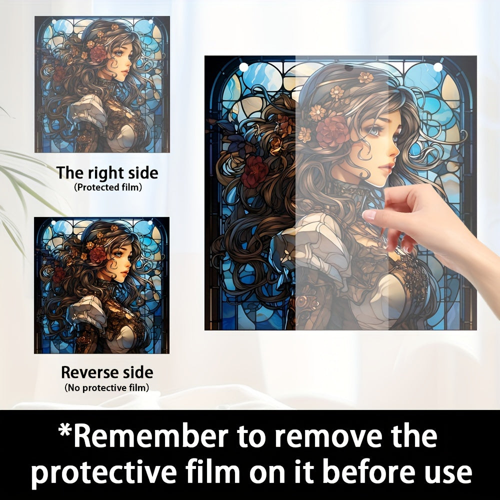 Acrylic Anime Knight Window Decoration Retro Hanging Home Decor