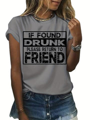 Letter Graphic Breathable Sports T-shirt Round Neck Slogan Workout Tee