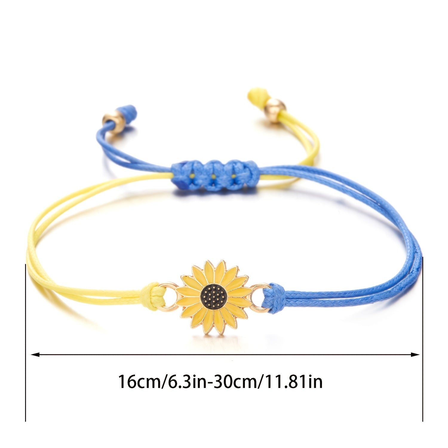 Men's Alloy Sunflower Yellow Friendship Bracelet