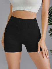 High Stretch Yoga Fitness Shorts Solid Running Workout Sports Shorts