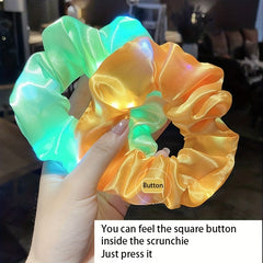 LED Luminous Hair Tie Colorful Lighting Scrunchie Hair Accessories