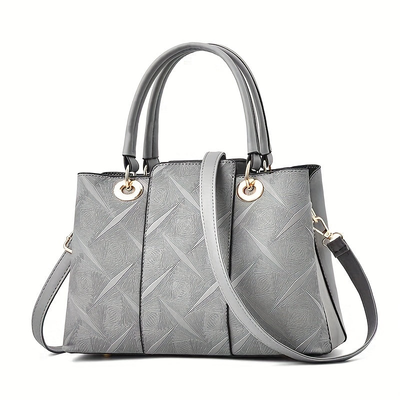 Classic Tote Shoulder Zipper Bag All Match Satchel Bag For Work