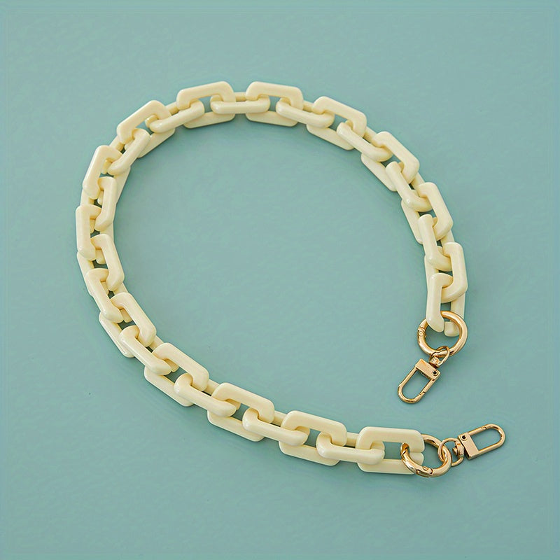 Acrylic Chain Long Handbag Strap With Buckle - Replacement for Purse