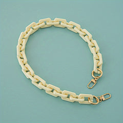 Acrylic Chain Long Handbag Strap With Buckle - Replacement for Purse