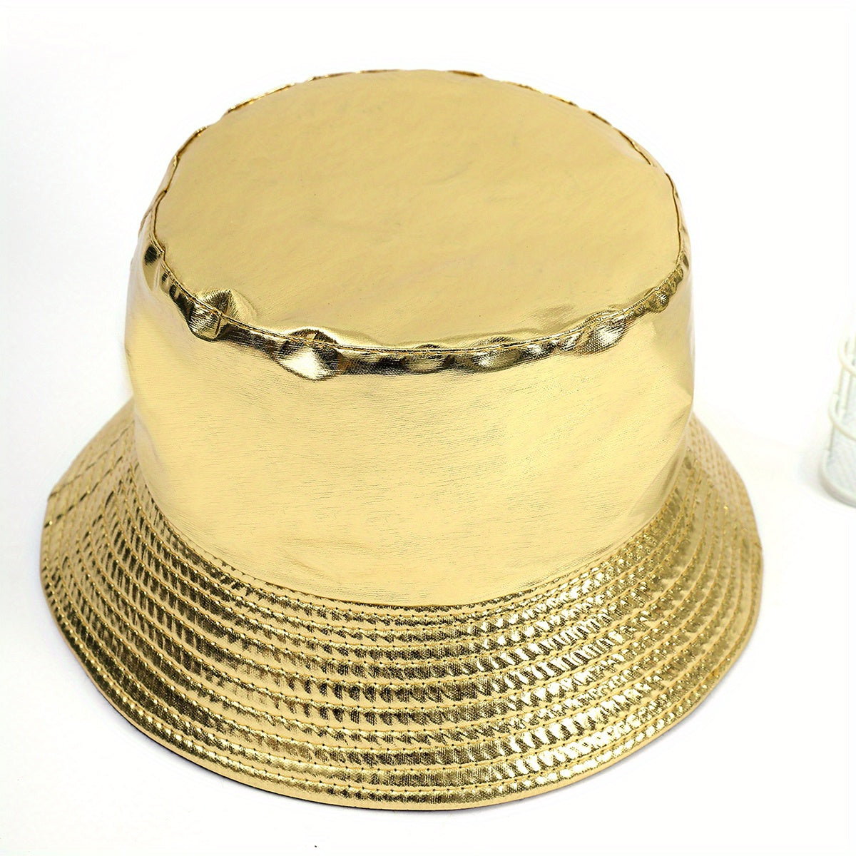 Sparkly Hip Hop Bucket Hat Solid Casual Travel Beach Hats Unisex Fisherman Cap