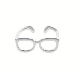 Adjustable Glass Ring 14k Plated Couple Ring