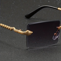 Men's Rimless Snake Leg Sunglasses UV Resistant