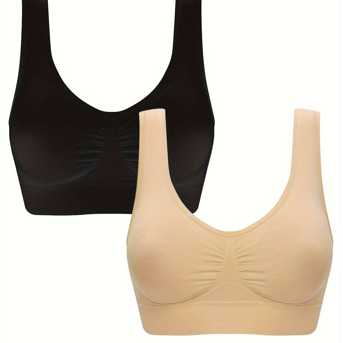 2 Pack Women's Plus Size Seamless Sports Bras Set