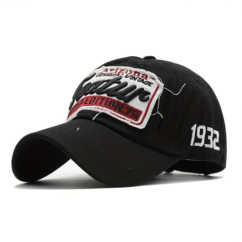Vintage Patch Baseball Cap Letter Embroidery Dad Hats Unisex Adjustable Sun Hats