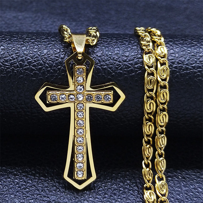 Men's Stainless Steel Cross Necklace