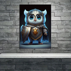 Modern Baby Owl Warrior Wall Sticker for Kids Room Decor