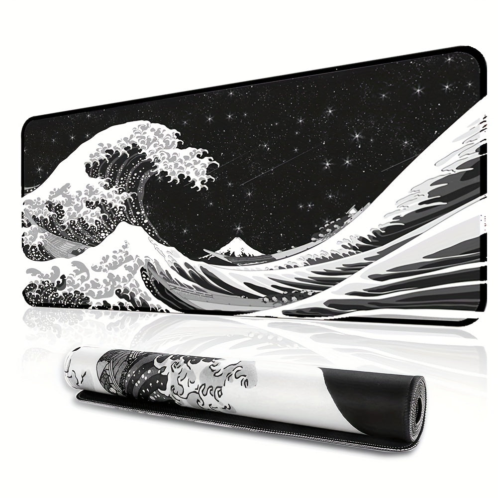 Wave Pattern Extended Gaming Mouse Pad 80x30cm