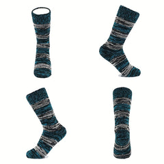 Colorblock Crew Socks Warm & Comfy Mid Tube Stockings