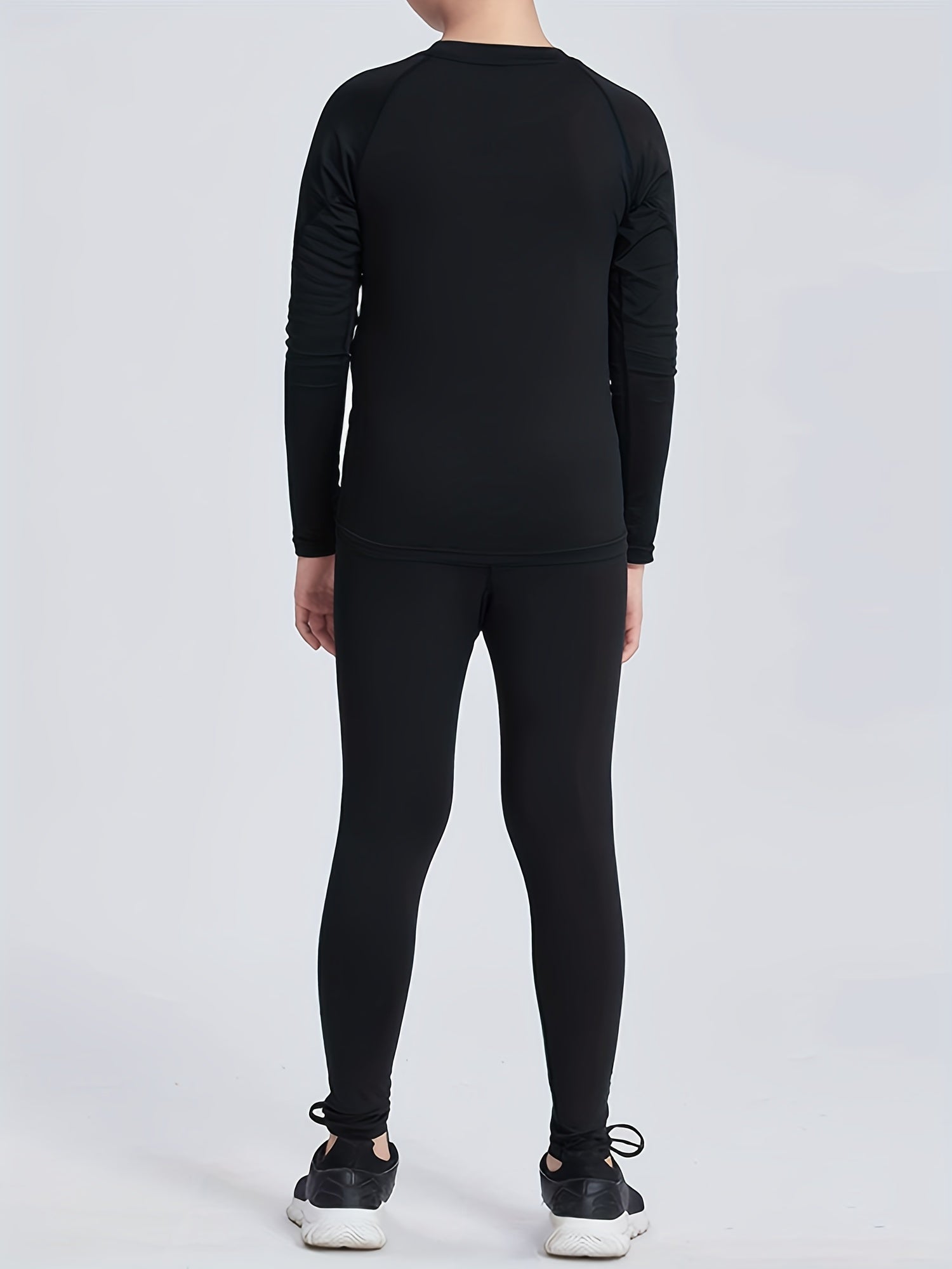 Boys Sports Training Outfits Plus Fleece Thermal Top - Quick Drying