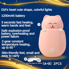 Mini Heater 1200mAh With Colorful Lights - Winter & Christmas