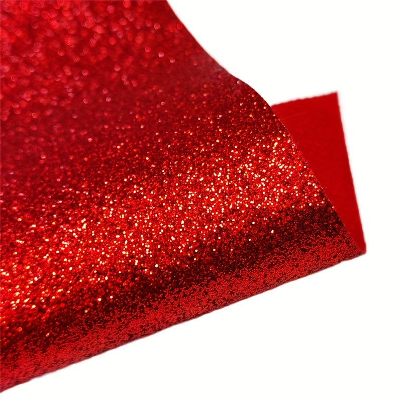 1pc Sparkly Glitter Leather Sheets Faux Fabric Canvas DIY Craft Projects