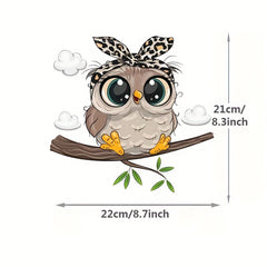 1pc Owl Animal Iron On Patches for DIY Heat Transfer Clothes TShirt